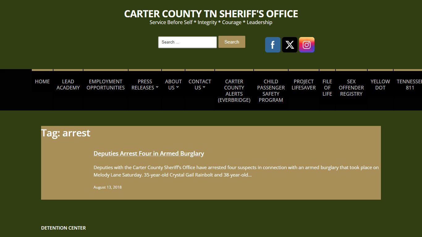 arrest – Carter County TN Sheriff's Office