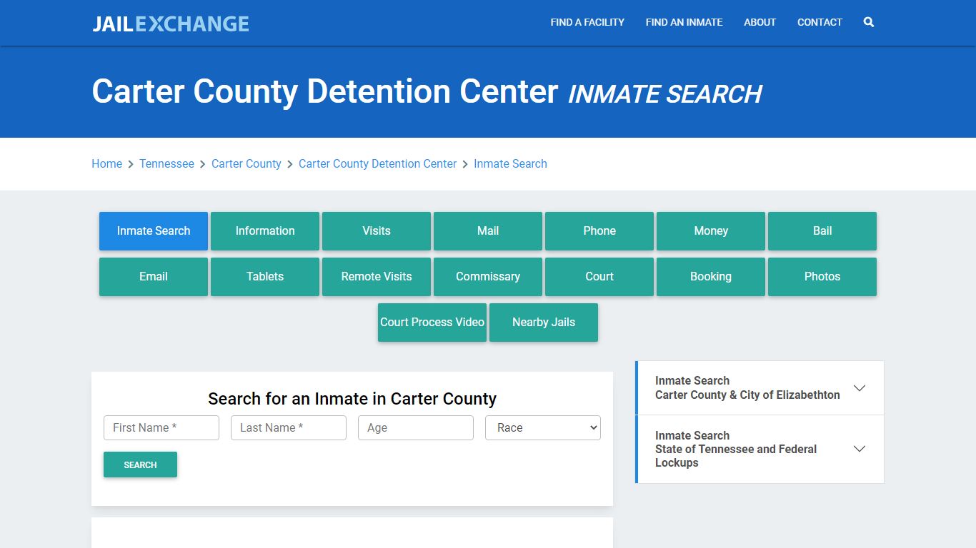 Carter County Detention Center Inmate Search - Jail Exchange